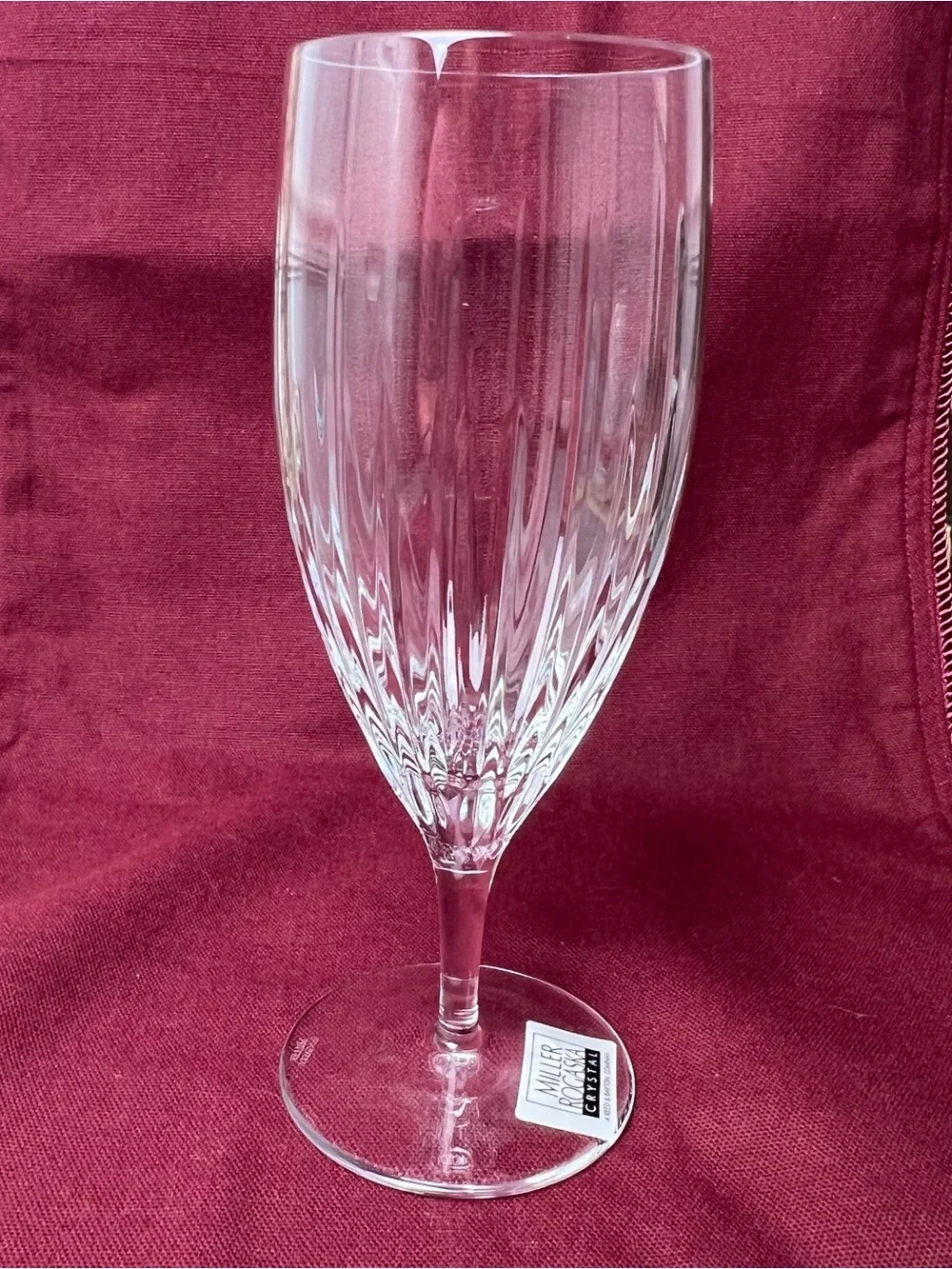 Reed and Barton Miller Rogaska crystal tea glass. Beautiful weighted Peace.